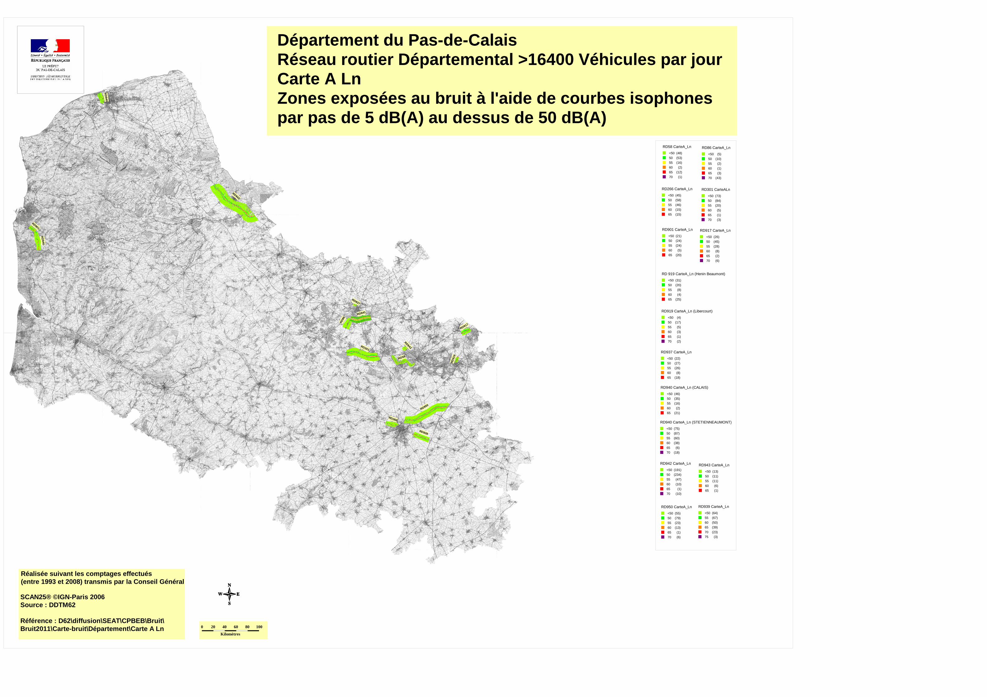 Cate A Ln - Pas-de-Calais · RD58 CarteA_Ln 16400 Véhicules par - [PDF ...